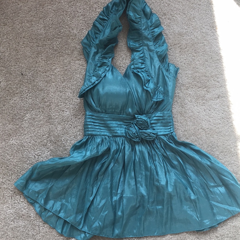 Deep V neck Halter Top